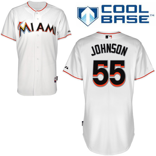 Designer Miami Marlins 2012 #55 Josh Johnson White Baseball MLB Jersey
